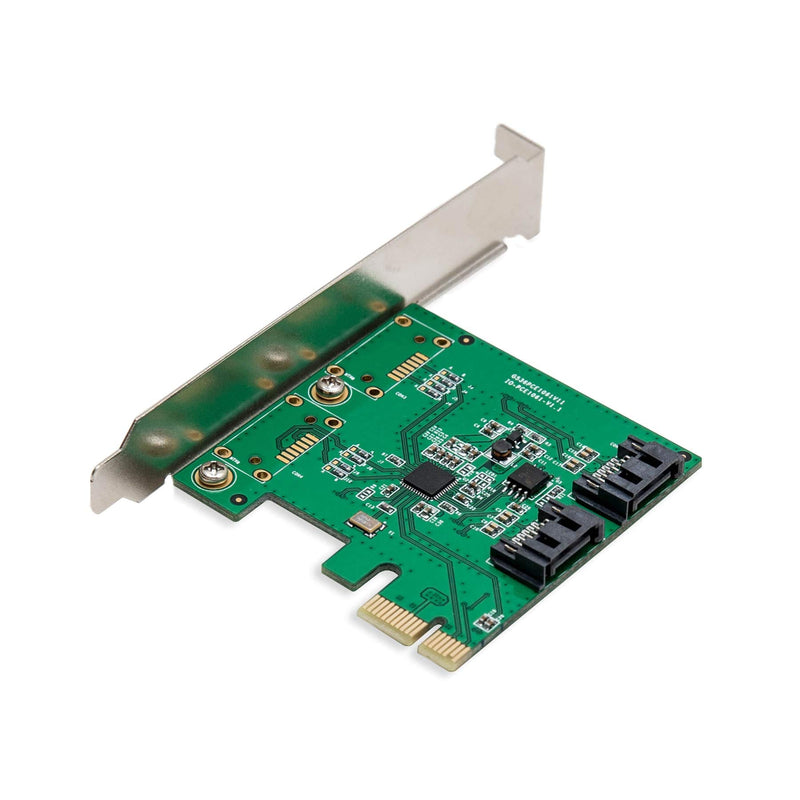  [AUSTRALIA] - IO Crest 2 Port PCI-E 2.0 x1 SATA III 6Gbps RAID Controller Card with HyperDuo ASMedia ASM1061R with Low Profile Bracket SI-PEX40089