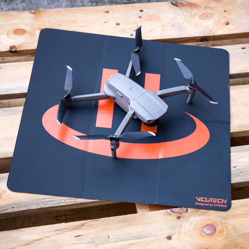 VCUTECH Drone Landing Pad Pro Fast-Fold Double-Sided Waterproof 20 inch(50cm) Compatible with DJI Mavic Air 2, Mavic Mini 2, Mavic 2 Pro/Zoom, DJI FPV, Drone Accessories(Black) 20-inch BLACK - LeoForward Australia