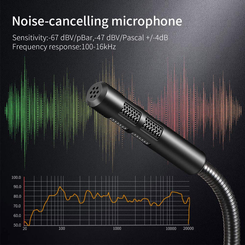  [AUSTRALIA] - Dericam USB Desktop and Laptop Computer Microphone, 360° Omnidirectional Condenser Mic, PC Microphone for Tele-Conference/Learning, Online Chatting, Gaming, Live Podcasting, Recording, Skype, M2