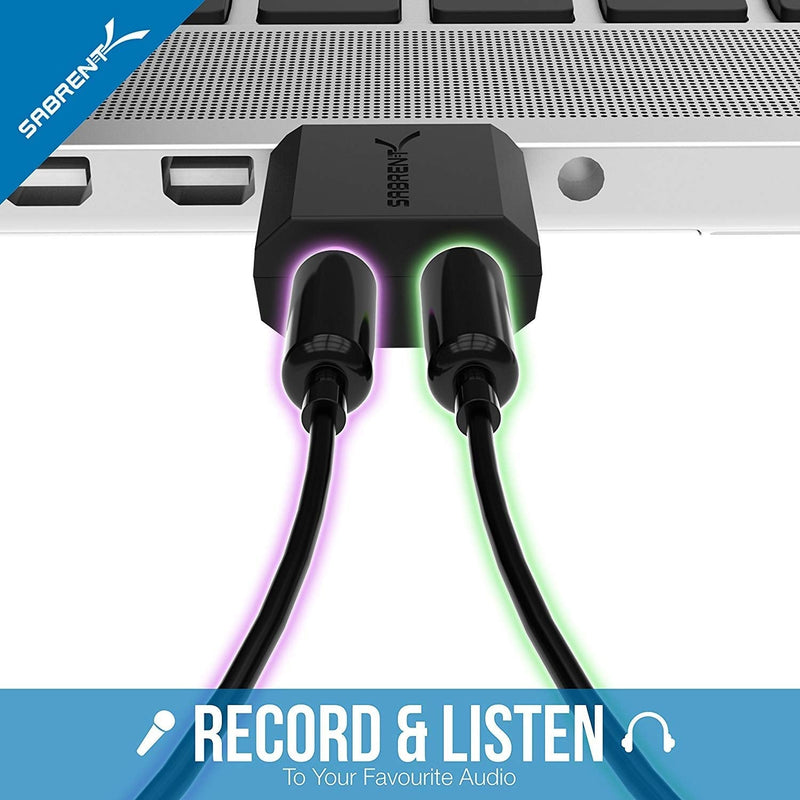  [AUSTRALIA] - SABRENT USB External Stereo Sound Adapter for Windows and Mac. Plug and Play No Drivers Needed. (AU-MMSA) USB-A