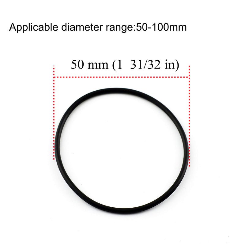 Rhinotuning 50mm(1.97in) Black Wheel Center Cap Rubber O-Rings Set of 4 for Caps with 50-100mm Clip to Clip Diameter - LeoForward Australia