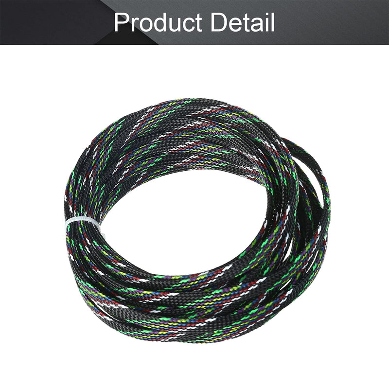  [AUSTRALIA] - Othmro 5m/16.4ft PET Expandable Braid Cable Sleeving Flexible Wire Mesh Sleeve Multicolor 8mm*5m