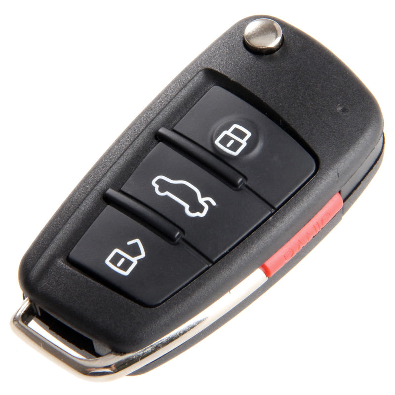  [AUSTRALIA] - Aupoko MYT-4073A Remote Key Case, 3 Buttons Panic Replacement Key Shell Case, Fits for Audi A3 A4 A6 A8 TT Q7 S6 Quattro
