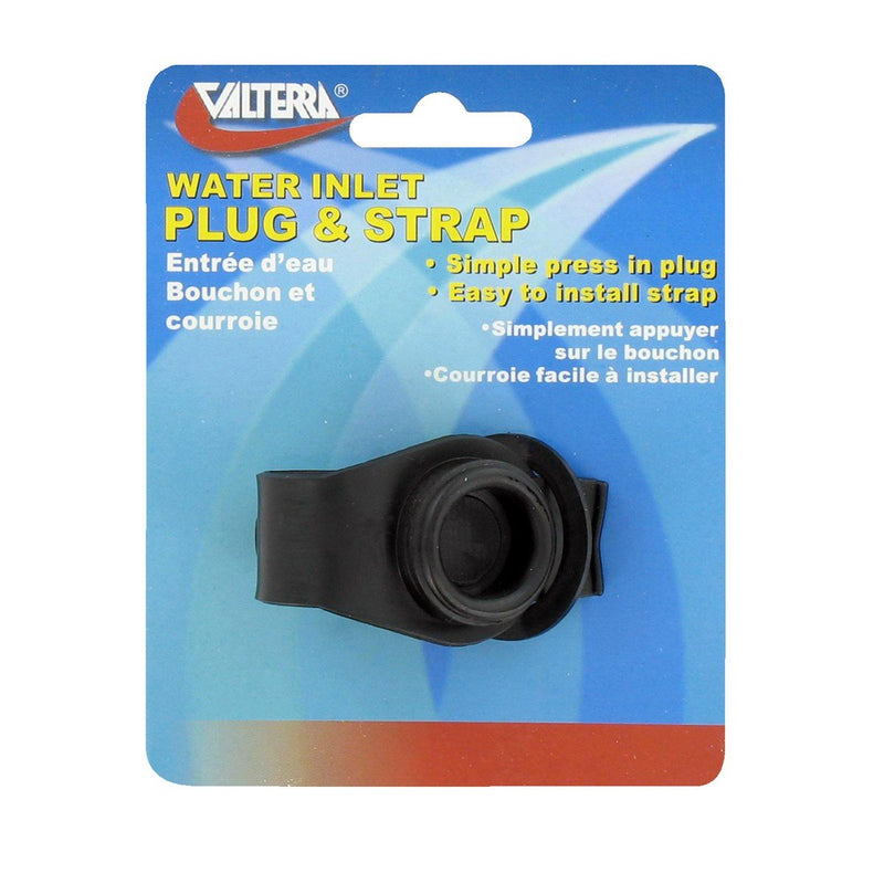Valterra A0170SBKVP Black Water Inlet Plug and Strap - LeoForward Australia