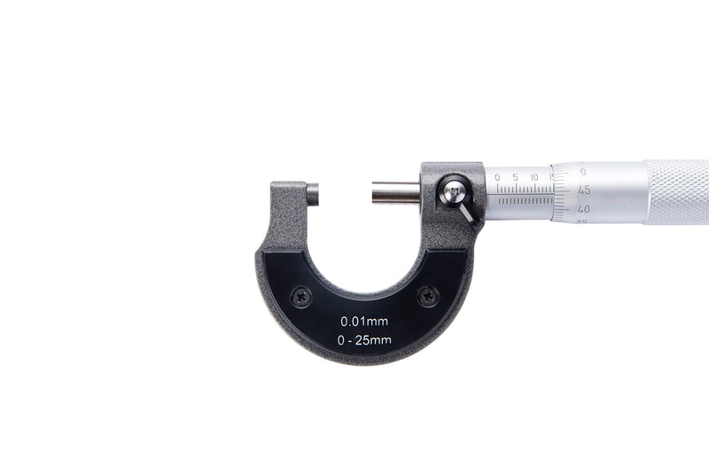  [AUSTRALIA] - Beslands Outside Micrometer 0-25mm Micrometer Screw Measuring Screw 0.01mm Resolution Micrometer Metric 0-25mm Micrometer