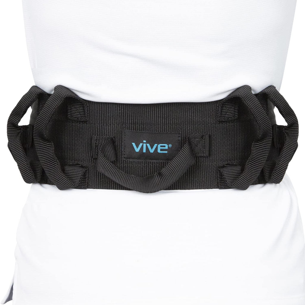  [AUSTRALIA] - Vive Transfer Belt with Handles - Medical Nursing Safety Gait Patient Assist - Bariatric, Pediatric, Elderly, Handicap, Occupational & Physical Therapy - PT Gate Strap Quick Release Metal Buckle