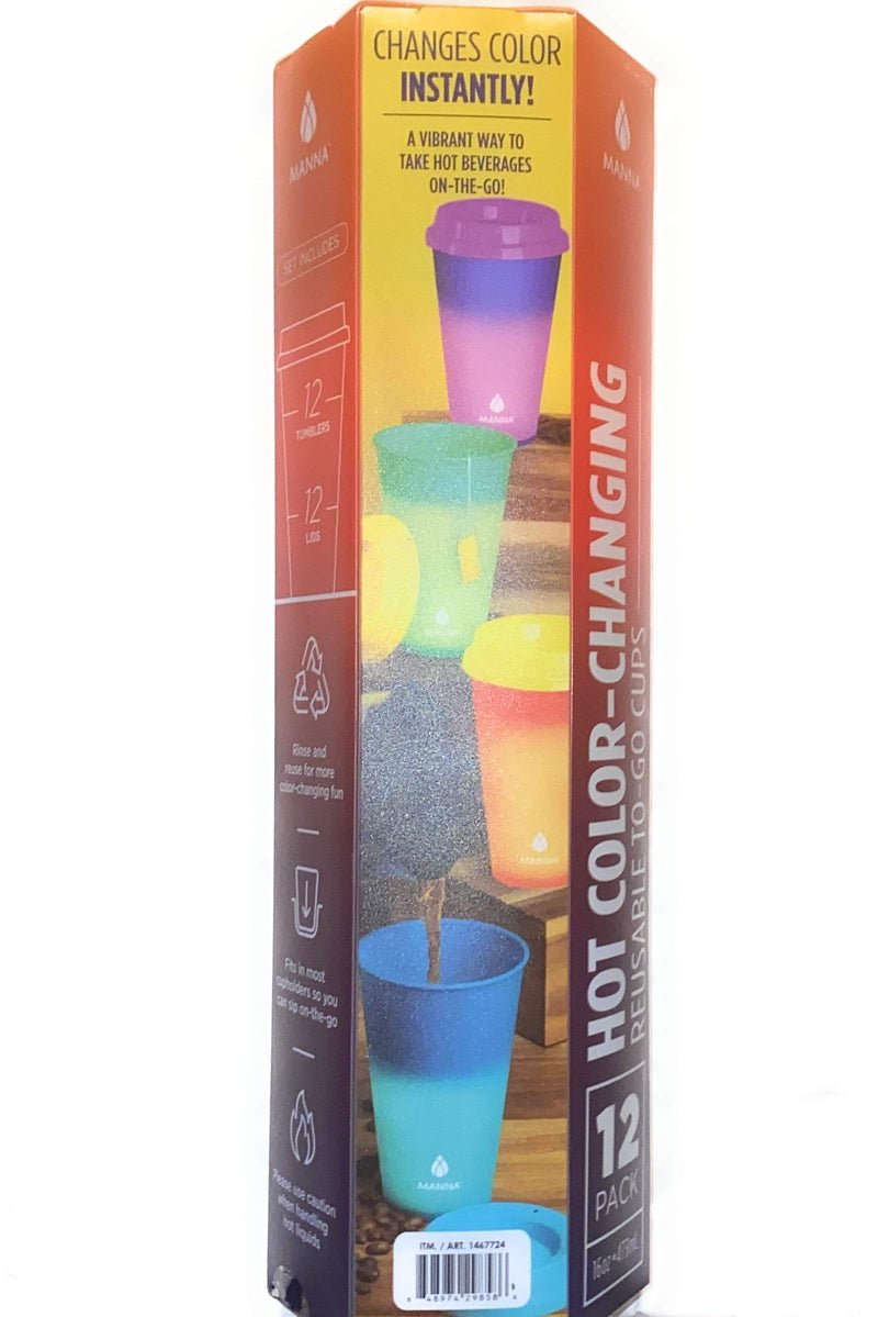  [AUSTRALIA] - Manna Hot Color Changing To-Go Cups, 12-pack