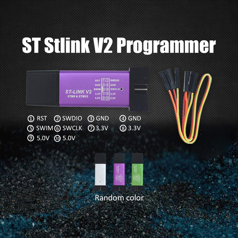  [AUSTRALIA] - Aideepen ST Link V2 Programming Unit Mini STM8 STM32 Emulator Downloader M89 New (Random Color)