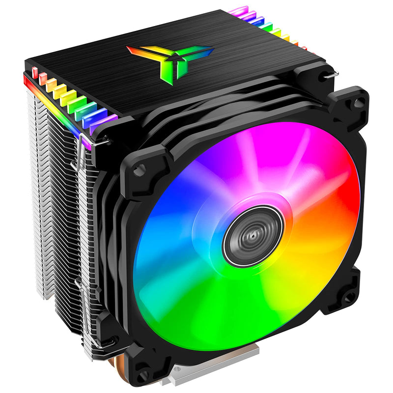  [AUSTRALIA] - Jonsbo CR1400 RGB CPU Air Cooler, 4 Heat-Pipes, 126mm RGB CPU Fan, Removable 92mm PWM Fans, Fins Bending, 4-pin RGB CPU Cooler, RGB Lighting for AMD Ryzen/Intel LGA 1700 115X, Black
