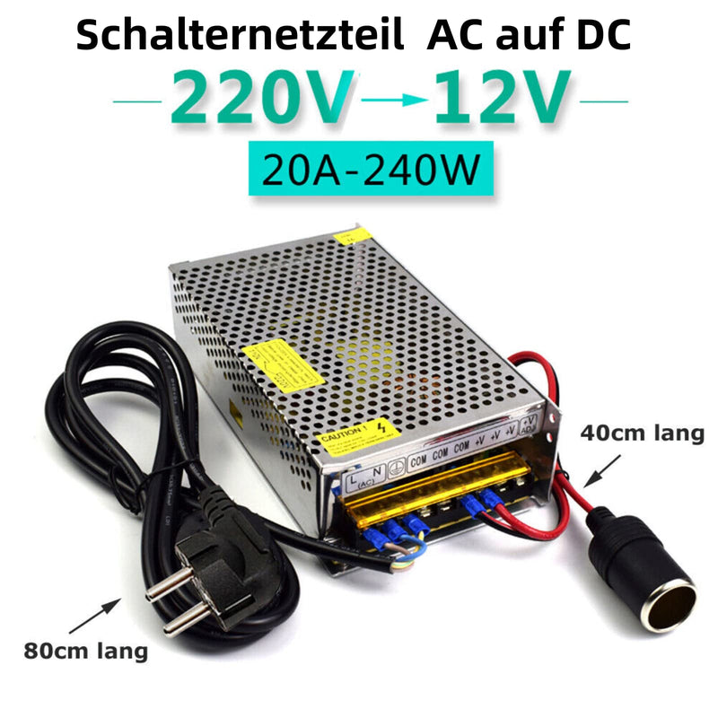  [AUSTRALIA] - A15CS car power adapter attachment voltage converter socket charger adapter AC 240V DC 12V 20A 240W switching power supply switching converter