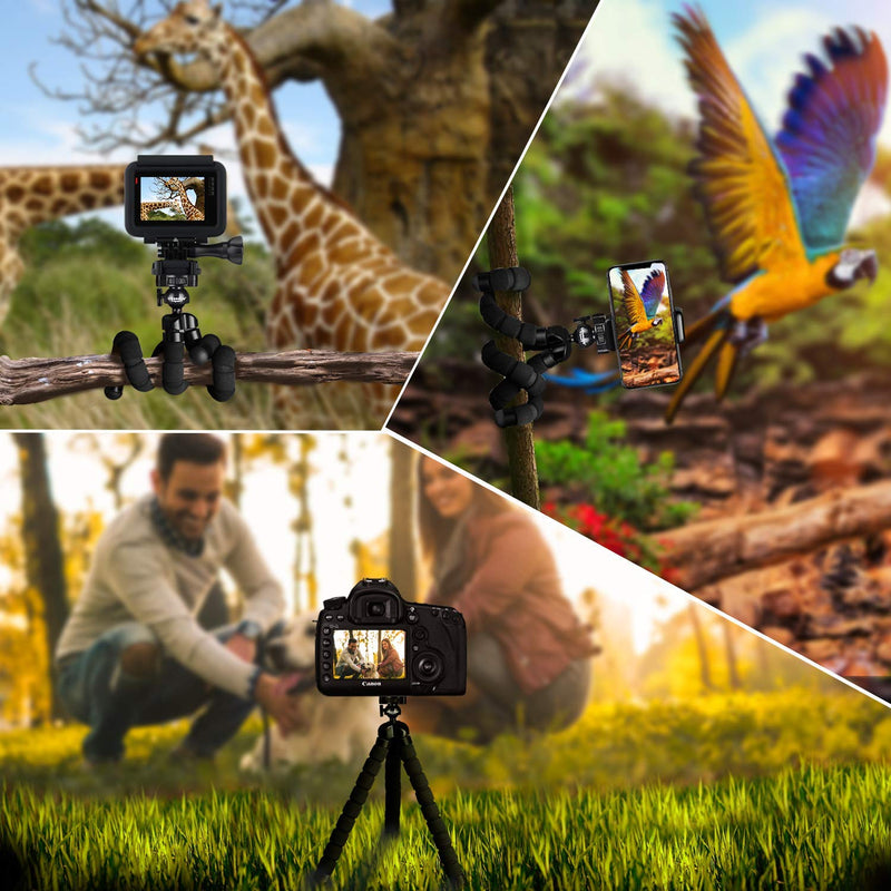  [AUSTRALIA] - UBeesize Tripod S, Premium Flexible Phone Tripod with Wireless Remote, Mini Tripod Stand for Cameras/GoPros/Mobile Devices