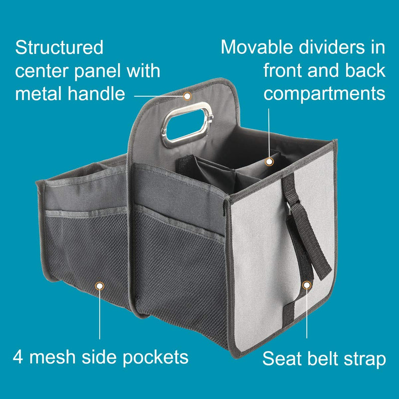  [AUSTRALIA] - High Road Car Front and Back Seat Organizer Caddy with Carry Handle and Movable Dividers