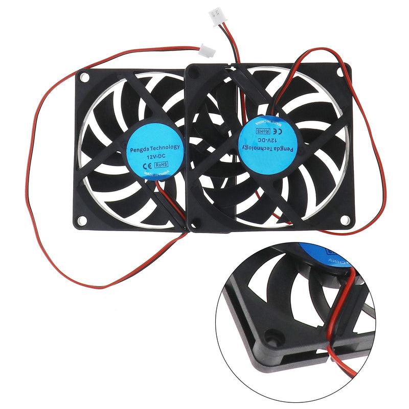  [AUSTRALIA] - SING F LTD 2X Standard Computer Fans PC Case Cooling Cooler Fans Brushless Silent 80x80x10mm DC 12V 2Pin