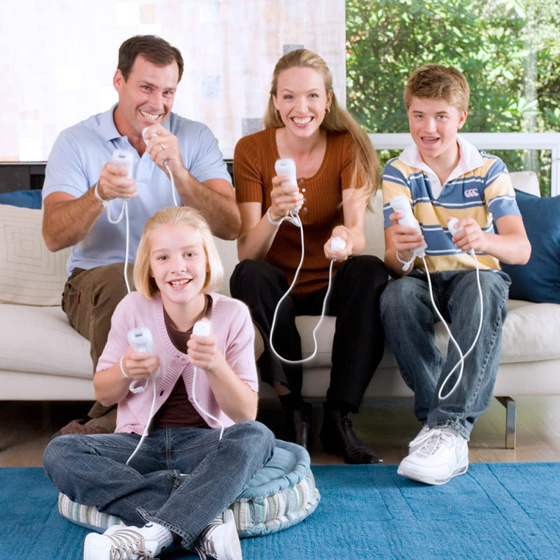  [AUSTRALIA] - FASIGO Wii Remote with Nunchuck, Wii Controller with Nunchuck, Compatible with Nintendo Wii/Wii U, 2 Pack