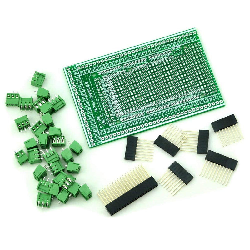 [AUSTRALIA] - Electronics-Salon Prototype Screw/Terminal Block Shield Board Kit for Arduino MEGA-2560 R3.