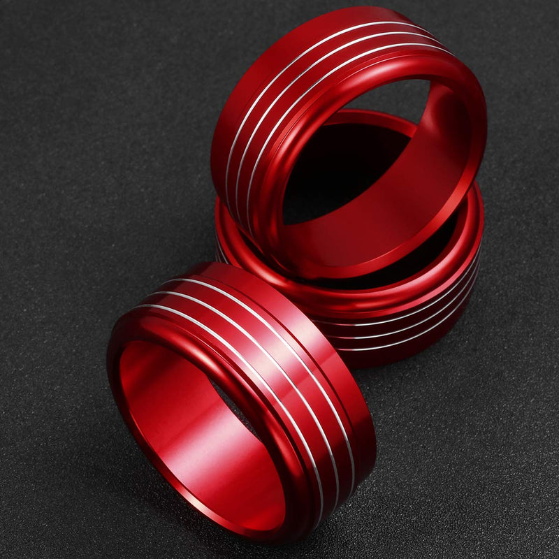  [AUSTRALIA] - VORCOOL 3pcs Red Anodized Aluminum AC Climate Control Knob Ring Covers For Subaru WRX STI Impreza Forester XV Crosstrek (Red)