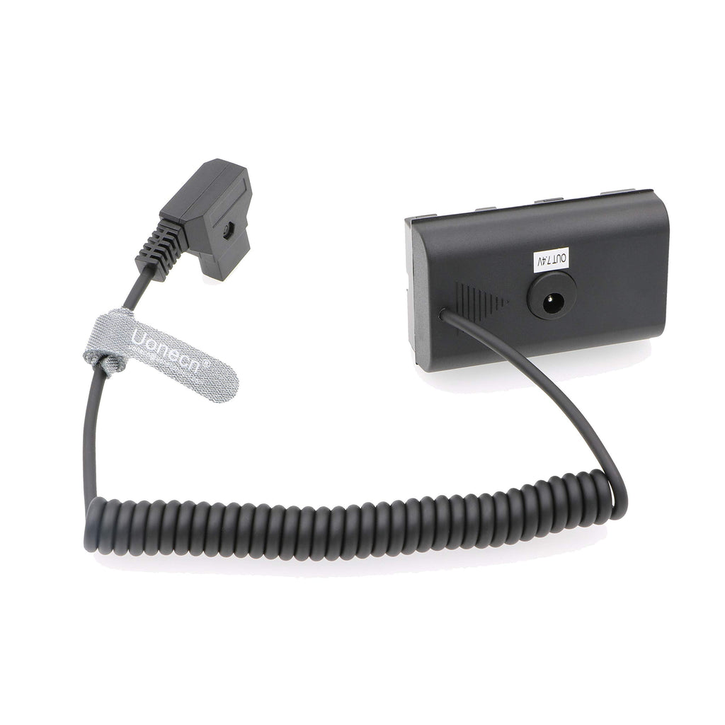  [AUSTRALIA] - Uonecn NP F550 Dummy Battery to D-Tap Coiled Power Cable for Sony NP F570 NP F970 Monitor