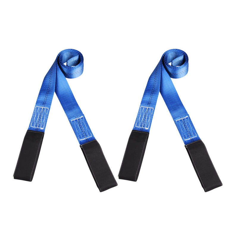  [AUSTRALIA] - Big Autoparts 2 Pcs Lifting Sling 6 feet by 2 inch Strong Loop Lift Sling 9000 lbs Breaking Force and 3000 lbs Pulling Force Webbing Tow Straps Apply for Vertical Choker BasketTie Down Strap,Blue