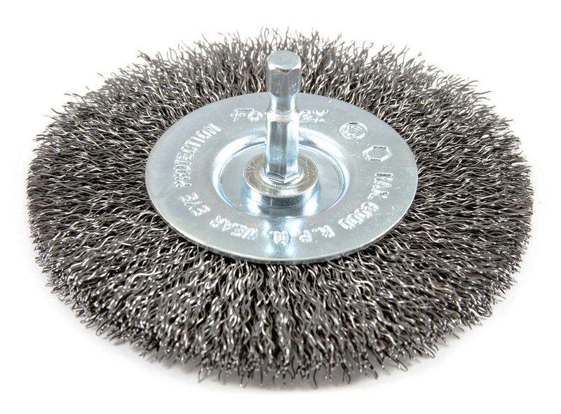  [AUSTRALIA] - Forney 72739 Wire Wheel Brush, Coarse Crimped with 1/4-Inch Hex Shank, 4-Inch-by-.012-Inch