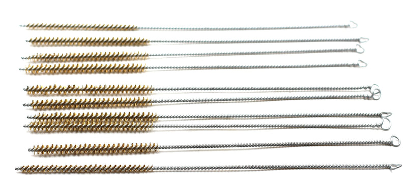  [AUSTRALIA] - Preamer 6mm/ 0.25" Diameter Brass Wire Tube Brush Cleaning Tool for Tube Bottle Pipe Welding Slag and Rust Remove Cleaner Tool , 10pcs