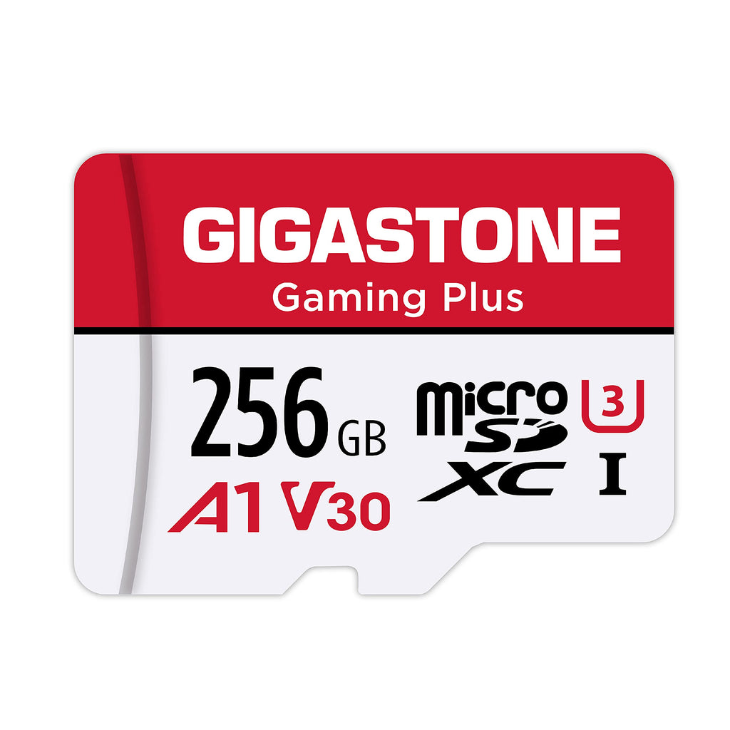  [AUSTRALIA] - [Gigastone] 256GB Micro SD Card, Gaming Plus, MicroSDXC Memory Card for Nintendo-Switch, Steam Deck, 4K Video Recording, UHS-I A1 U3 V30 C10, up to 100MB/s, with Adapter 256GB Gaming Plus 1 Pack