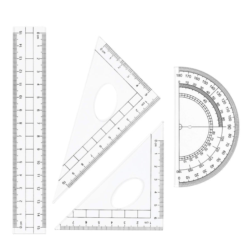 Unjoo Math Geometry Kit Sets 10 Piece Student Supplies with Shatterproof Storage Box,Includes Rulers,Protractor,Compass,Eraser,Pencil Sharpener,Lead Refills,Pencil,for Drafting and Drawings（Orange） Orange - LeoForward Australia