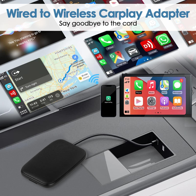  [AUSTRALIA] - Wireless CarPlay and Android Auto AI Box Lite - Upgrade Factory Wired CarPlay Cars | Netflix, YouTube, and Gmail Compatible | Enjoy All The Features of Wired CarPlay and Android Auto, Wirelessly