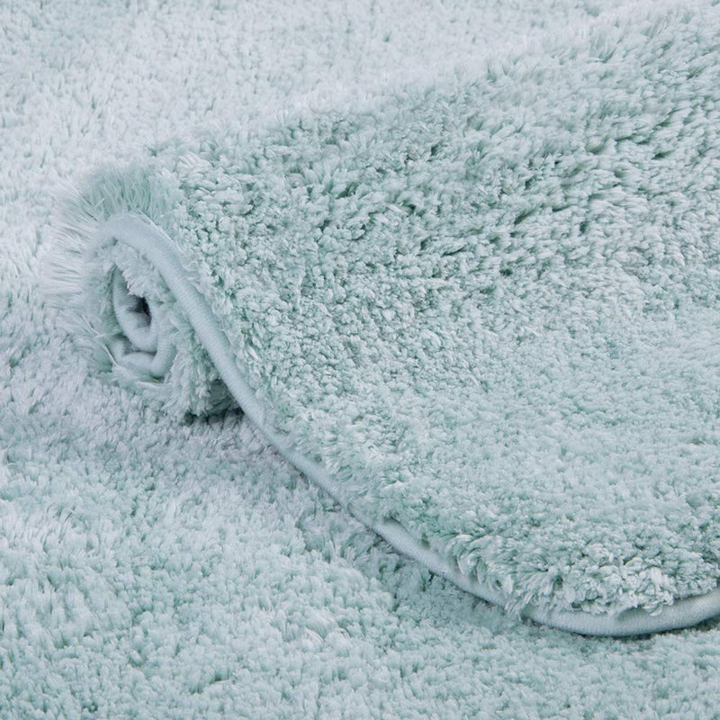  [AUSTRALIA] - Walensee Bathroom Rug Non Slip Bath Mat for Bathroom (16 x 24, Aqua) Water Absorbent Soft Microfiber Shaggy Bathroom Mat Machine Washable Bath Rug for Bathroom Thick Plush Rugs for Shower 16" x 24"
