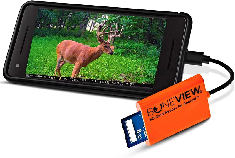  [AUSTRALIA] - SD Card Reader for Android - Type C USB Trail Camera Viewer, Photo & Video from All Game Cam Memory on Any Smart Phone, Samsung, Moto, LG + Free MicroUSB OTG Adapter, Includes Zipper Case