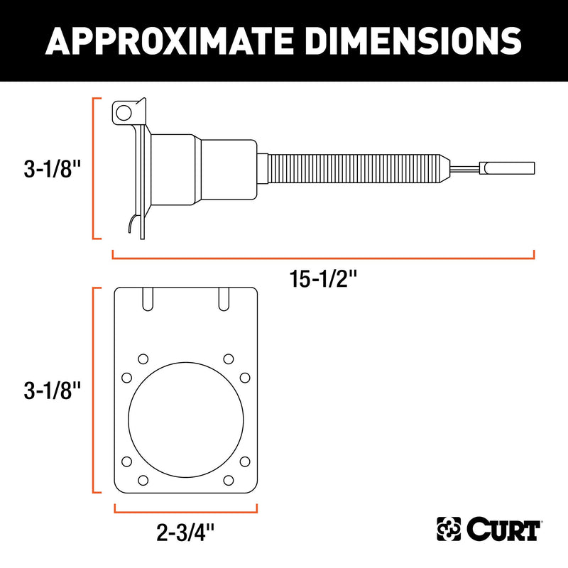  [AUSTRALIA] - CURT 57185 4-Way Flat Vehicle-Side to 7-Way RV Blade Trailer Wiring Adapter