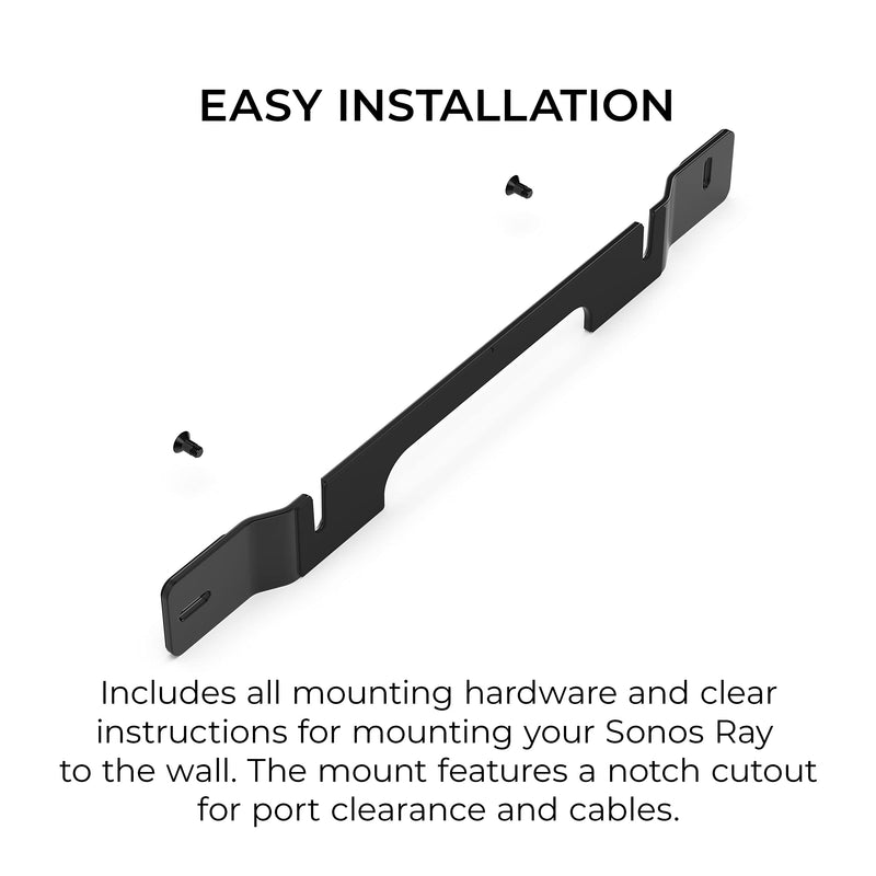  [AUSTRALIA] - HumanCentric Wall Mount Compatible with Sonos Ray Sound Bar Mount, Floating Style Mounting Bracket Compatible with Sonos Ray Wall Mount, Soundbar Mount for Sonos Ray Mount on Wall Under TV, Black