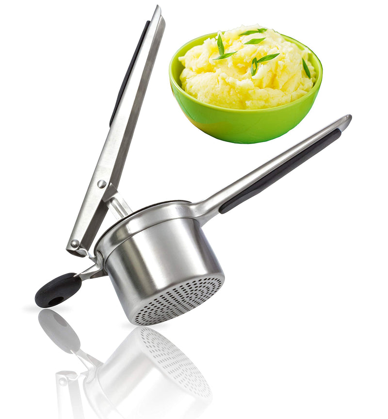 Potato Ricer Stainless Steel by Cute Essentials - Large Ricer and Masher for Fluffy Mashed Potatoes - Heavy Duty Kitchen Tool to Mash and Rice Fruits and Vegetables - Potato Press and Food Mill - LeoForward Australia