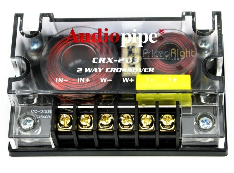  [AUSTRALIA] - Audiopipe CRX-203 2 Way 4 Ohm Car Audio Passive Crossover Networks (2 Pack)