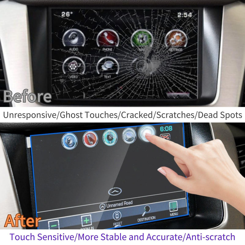  [AUSTRALIA] - Kixfwpy 8” 55pin Touch Screen Digitizer Replacement for GMC MyLink Navigation Radio Replace DJ080PA-01A fit for 2015-2018 Chevrolet Suburban Tahoe Chevy Colorado Silverado GMC Yukon Canyon Sierra