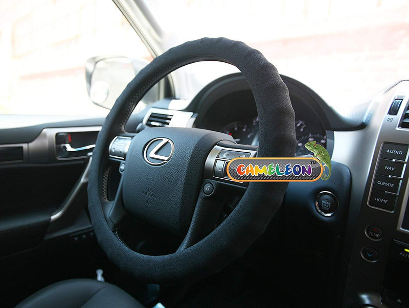  [AUSTRALIA] - New Silicone Black Steering Wheel Cover- Racing Power Grip-ergonomic Handling (Black)