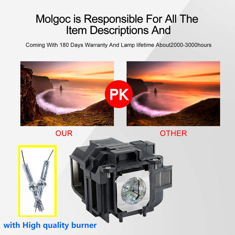  [AUSTRALIA] - for EPSON ELPLP78 / V13H010L78 EH-TW490 EB-X18,EB-X24, EH-TW5100, EH-TW5200 EH-TW570, powerlite 965 Projector Replacemet Lamp by Molgoc (Without Filter)
