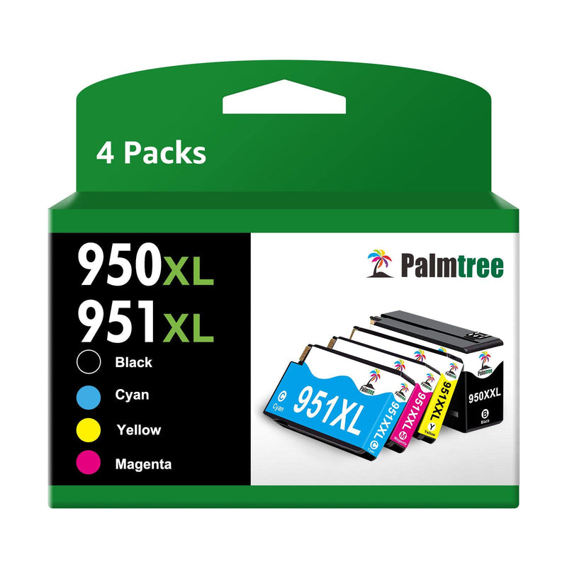  [AUSTRALIA] - Palmtree Remanufactured Ink Cartridge Replacement for HP 950XL 950 XL 951XL 951 XL for OfficeJet Pro 8610 8600 8620 8625 8630 8100 8615 8640 8660 251dw 276dw Printer Ink Cartridge (4 Combo Pack)