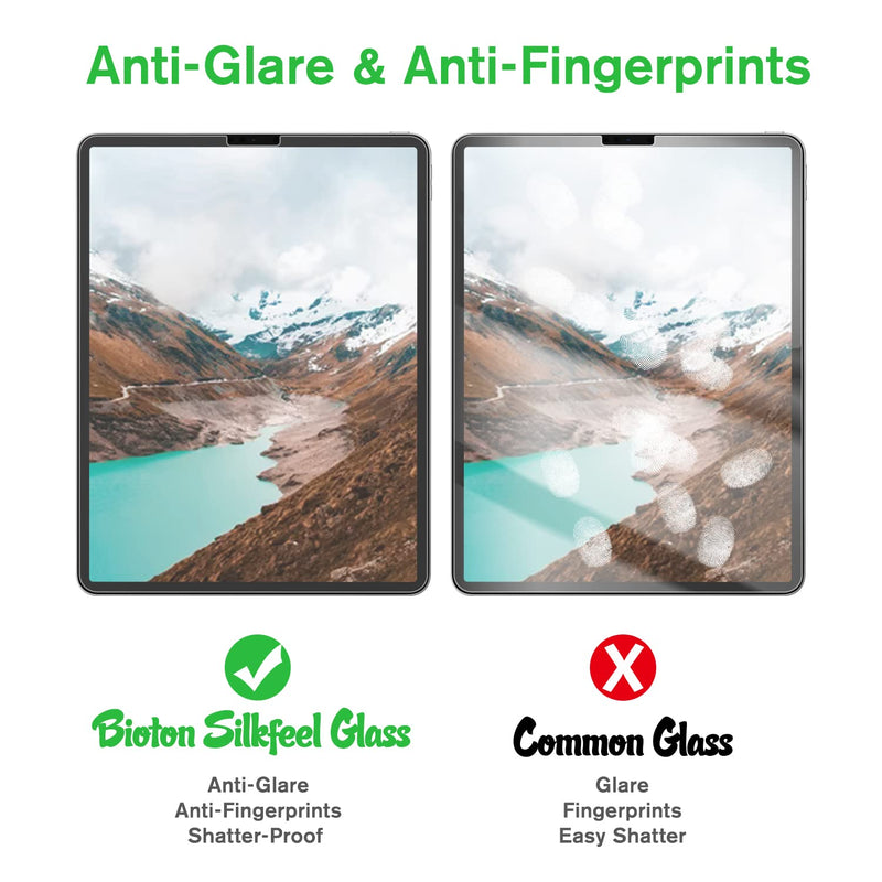  [AUSTRALIA] - Bioton Silkfeel Glass Screen Protector Compatible with iPad Pro 12.9 6th / 5th / 4th / 3rd Generation (2022& 2021 & 2020 & 2018 Models) [Auto-Alignment Tool] [Tempered Glass] [EZ Kit] 12.9"