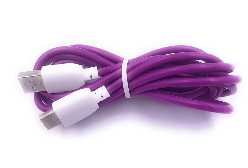 Xcivi USB Charger Cable Cord for Fuhu Tablets Nabi DreamTab, nabi 2S, nabi Jr, Jr. S, XD, Elev-8, 6 FT/2m (Purple) - LeoForward Australia