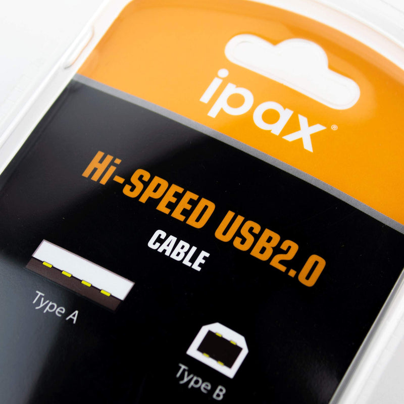 Ipax Hi-Speed Hi Performance USB Printer Cable Compatible with HP Officejet 8600 8710 6968 6978 6600 3830 HP Envy 4500 4520 HP Deskjet HP Laserjet 6ft Black - LeoForward Australia
