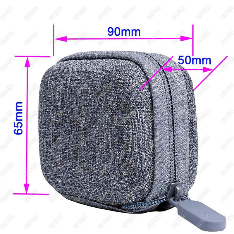  [AUSTRALIA] - Mini Storage Bag Case for GoPro Hero10 Hero9 Hero8 Black + GoPro Hero 10 9 8 Rubber Lens Cap Cover , ULBTER Carrying Portable Grey Box Accessory for Go pro Hero9 [2+1 Pack] Grey Case+Lens caps