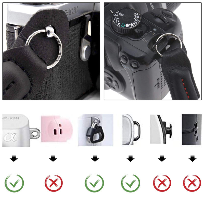  [AUSTRALIA] - Anti-scratch Wrist Strap, Soft Comfortable Cotton Core Cord Lanyard for DSLR Camera (Black)