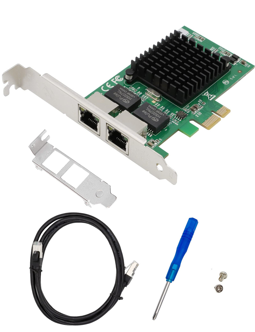  [AUSTRALIA] - Dual-Port PCIe Gigabit Network Card 1000Mbps PCI Express Ethernet Card with Intel 82576/ E1G42ET, Two Ethernet RJ45 Ports LAN NIC Card Support PXE SR-IOV for Windows/Windows Server/Linux/Freebsd/DOS Dual-Ports