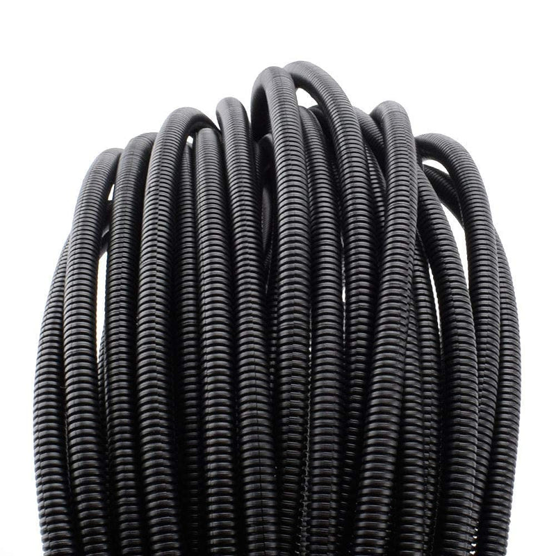  [AUSTRALIA] - ZhiYo 20 FT 1/2” 100 FT 1/4” Split Wire Loom Tubing Wire Conduit – Black Bundle