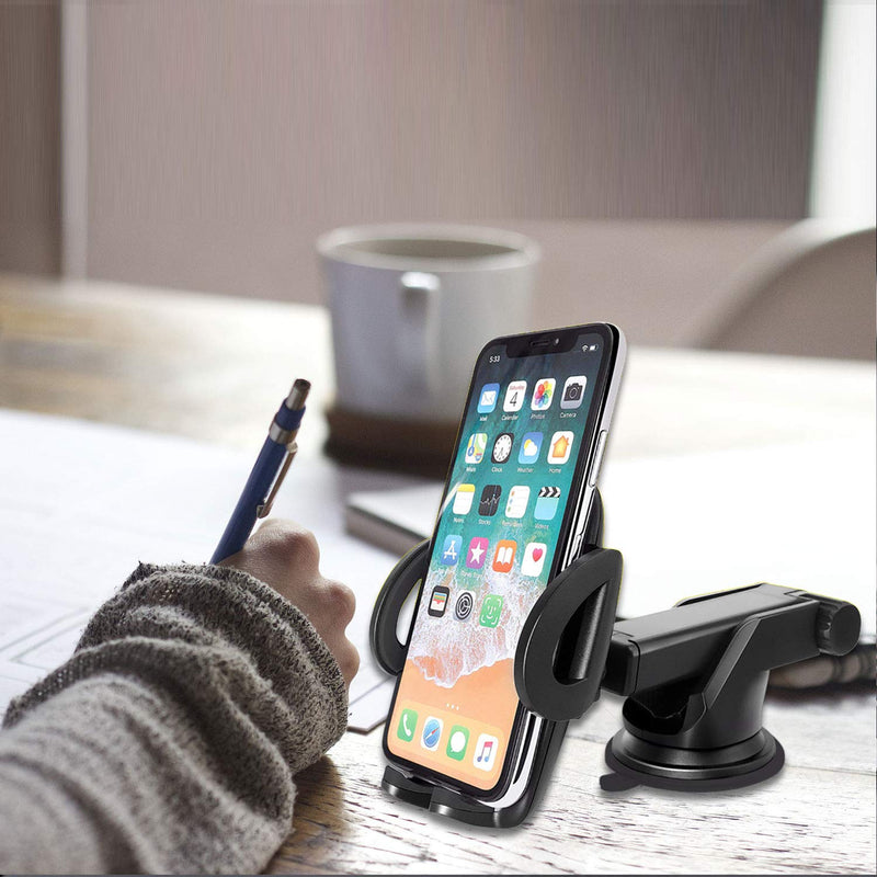  [AUSTRALIA] - Cellet Cell Phone Holder for Car, Adjustable Long Arm Phone Holder, Windshield & DassBoard Mount Compatible for Apple iPhone 12 Pro Max Mini 11 XR XS X SE 8 Plus 8 7 Plus 6 Plus