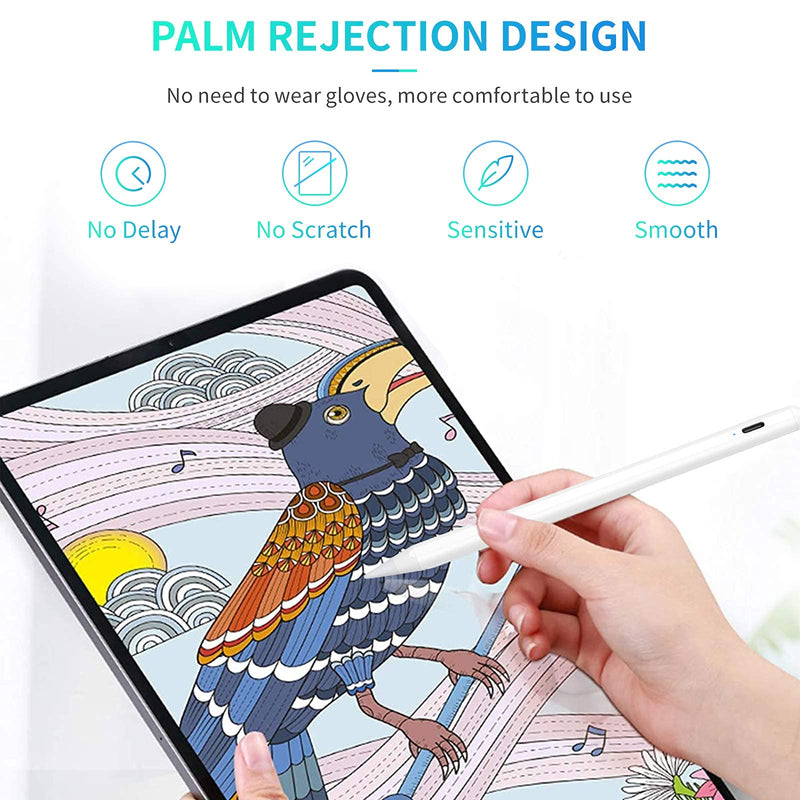 Stylus Pen Compatible with Apple iPad (2018 and Later), Palm Rejection, Tilting Detection, Magnetic Adsorption for iPad Pro (11/12.9 Inch), iPad 6/7/8th Gen, iPad Air 3rd/4th Gen, iPad Mini 5th Gen - LeoForward Australia