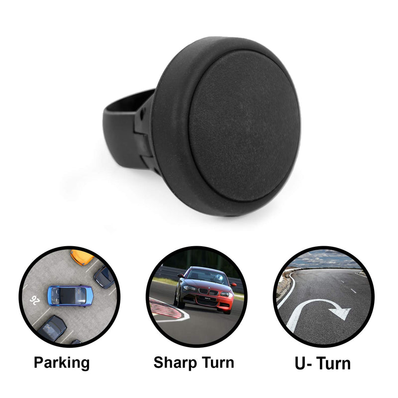  [AUSTRALIA] - lebogner Silicone Steering Wheel Spinner, Steering Wheel Knob with Power Handle, Universal Fit Suicide Spinner with A Comfortable Grip for Car, Truck, SUVs and Boat, Mounting Accessoires Included