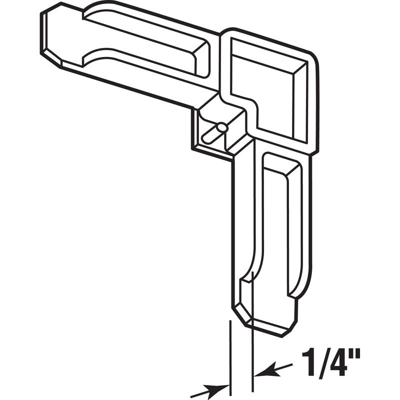  [AUSTRALIA] - Prime-Line Products PL 7720 Screen Frame Corner, 1/4-Inch by 3/4-Inch, White Plastic,(Pack of 4)