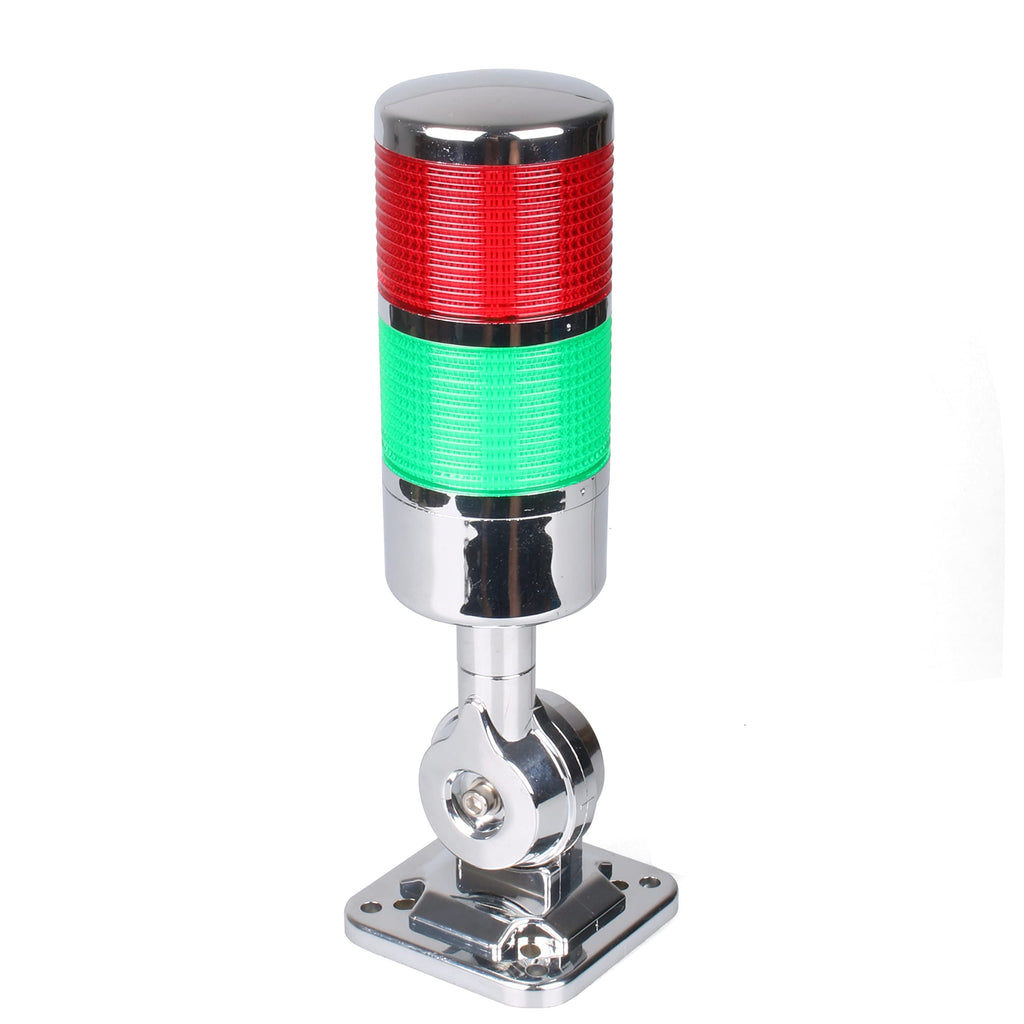  [AUSTRALIA] - 110V to 220V LED Stack Tower Lights, Industrial Warning Lights, Andon Lights, Column Signal Tower Indicator Lamp Beacon, Continuous/Flashing Light Switchable, 2 Level (with Buzzer) AC 110 to 220V 2-Layers/with Buzzer