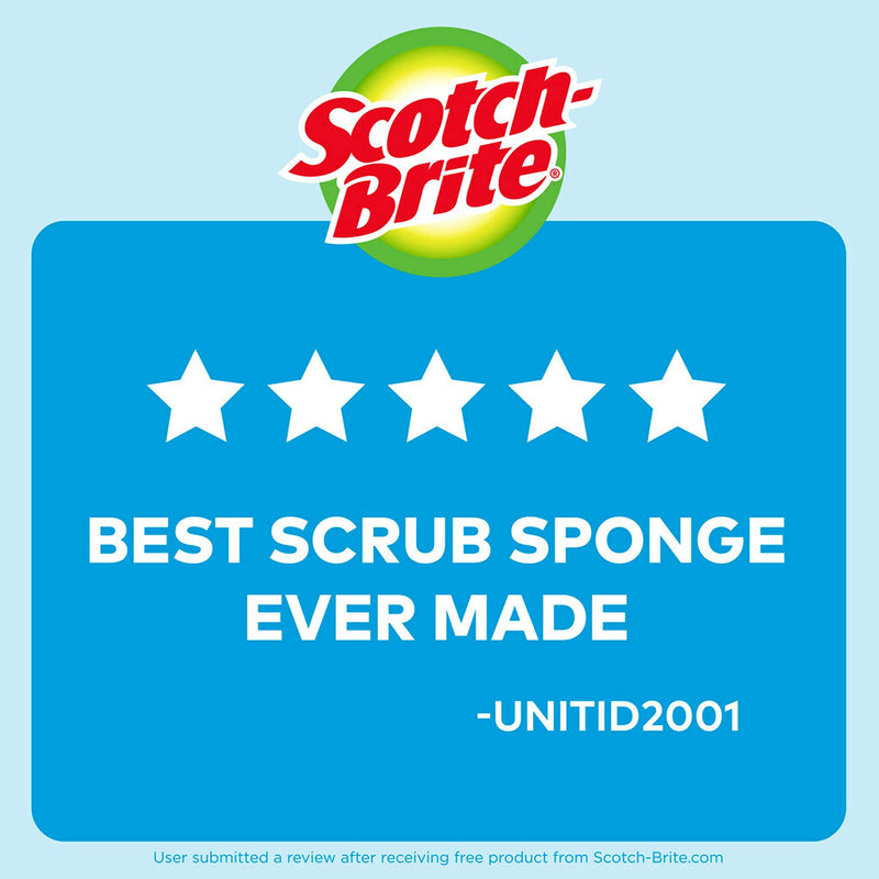 Scotch-Brite Non-Scratch Scrub Sponges, 3 Scrub Sponges - LeoForward Australia